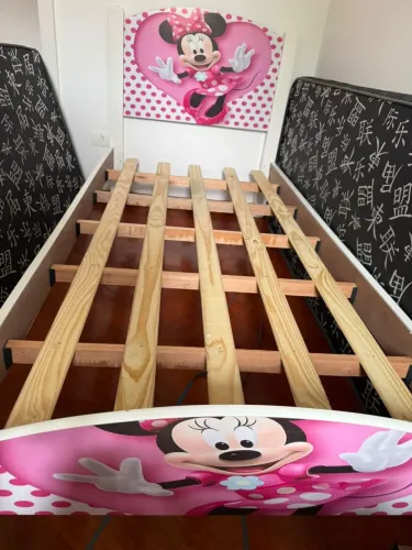 Cama solteiro Minnie. Branca
