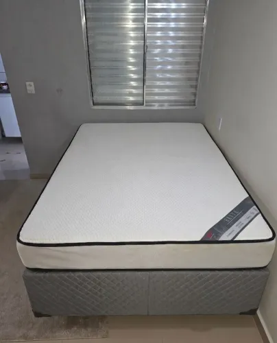 Cama Box Casal Colchão Espuma Elite Castor Double face
