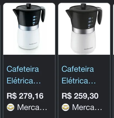Cafeteira elétrica Hamilton Beach perfeita com manual 