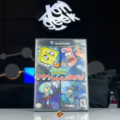 ogo Bob Esponja Lights Camera Pants (Seminovo) - GameCube | Com Manuais Originais