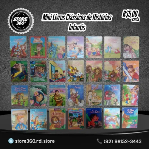 Mini Livros Clássicos de Histórias Infantis 