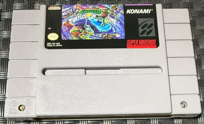 Turtles in Time Original SNES Americano Super Nintendo Konami