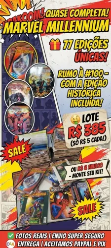 Coleção Marvel Millennium Quase Completa - 77 Edições (Inclui #100!)
