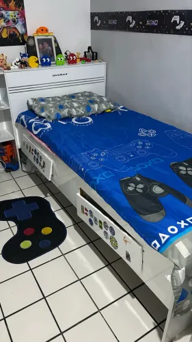 Cama Solteirão com Baú + Colchão D33 (LEIA O ANÚNCIO)