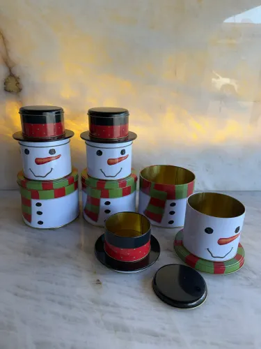 Latas de biscoito Natal