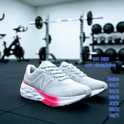 Tênis New Balance Performance Cinza & Pink | Amortecimento Ultra Macio, Mesh Respirável 