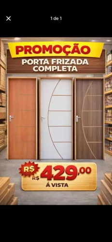 Porta frisada completa já montada 429,00 avista