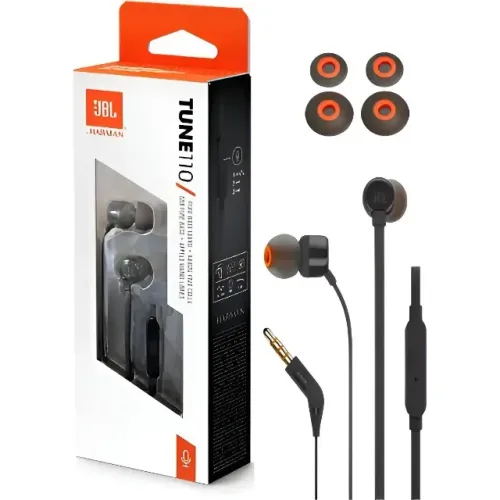 Fone De Ouvido Jbl Com Fio Tune 110 Original Novo Caixa Loja Coimbra Computadores