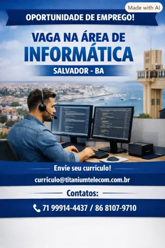 VAGA NA AREA DE INFORMÁTICA