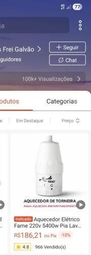 Aquecedor para torneira marca Fame