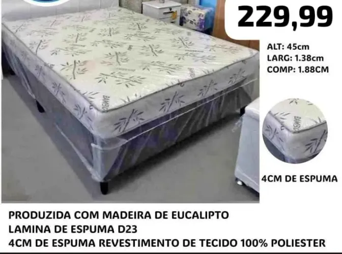 CAMA BOX CASAL MÔNACO - DIRETO DE FABRICA