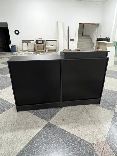 BALCÃO CAIXA + SIMPLES PRETO MDF