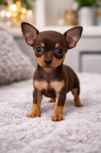 Pinscher miniatura com pedigree e micro chip 