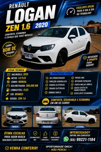 Renault Logan Zen Flex 1.6 16V 4P Mec. 2021