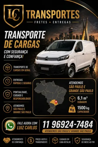 Fretes, coletas, transferência de carga 
