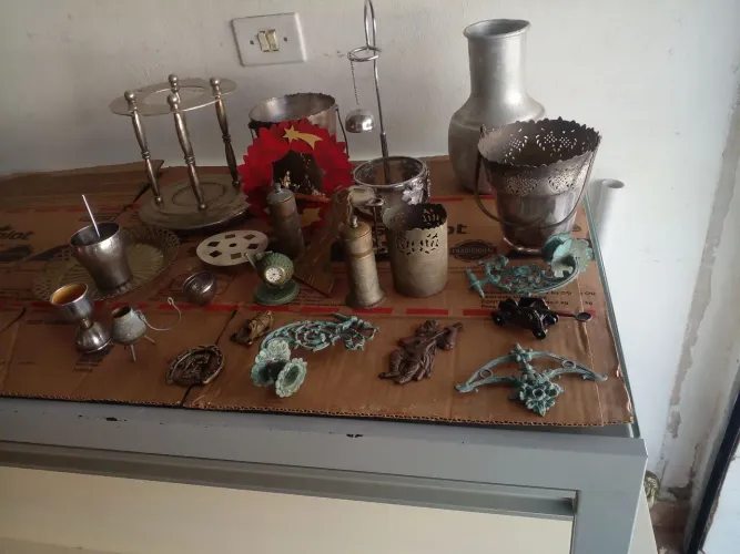 Lote de utensílios prar decoração antiquário