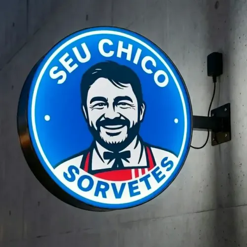 Luminoso Redondo 60cm - Frente e Verso para Fachada - Destaque seu Negócio agora