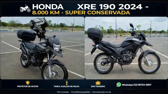 Honda XRE 190 / 8 mil KM / Super conservada