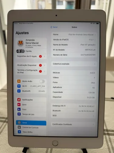 iPad 6 Prata de 128Gb