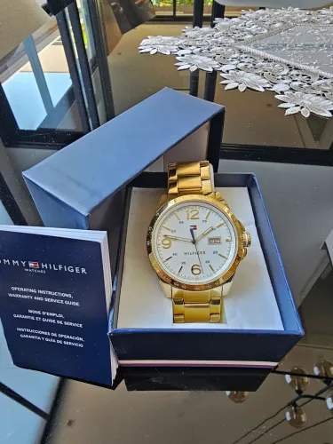 Relógio Tommy Hilfiger Ken 1791256 Dourado - Nunca Usado - Completo