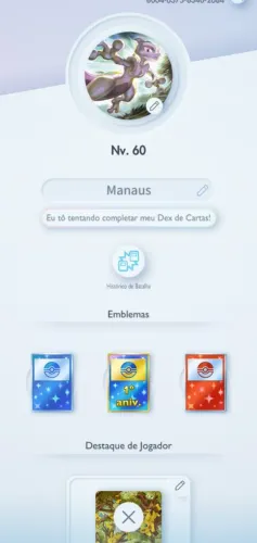 Conta Pokémon TCG Pocket Nível 60 completa