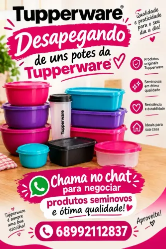 Desapegando de uns potes da Tupperware 