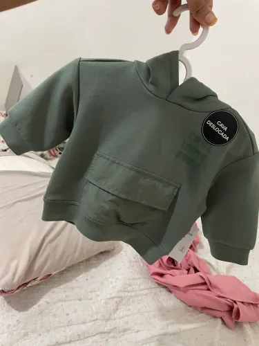 Camisa moletom infantil