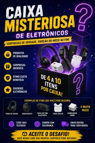 Caixa Misteriosa de Eletrônicos | 4 a 10 Itens Surpresa