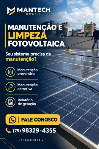 MANUTENÇÃO E LIMPEZA DE SISTEMA FOTOVOLTAICO