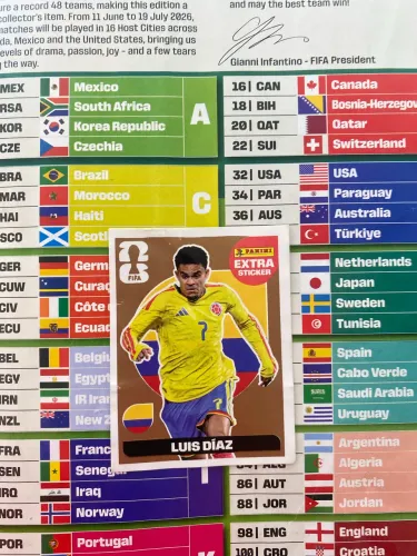 Figurinha legend do luiz diaz , copa do mundo 2026