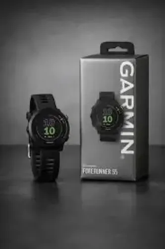 Garmin Forerunner 55 Preto - Ideal para Corrida e Treinos (Pouco Uso)