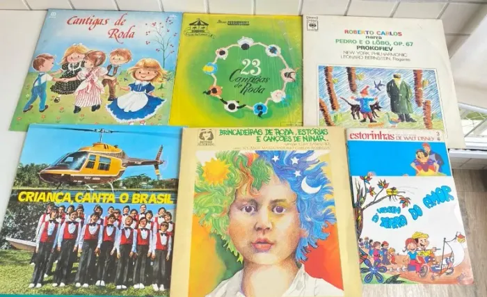 Coleção Discos Infantis. 5 Lps + 2 Compactos. Ótimo Estado!