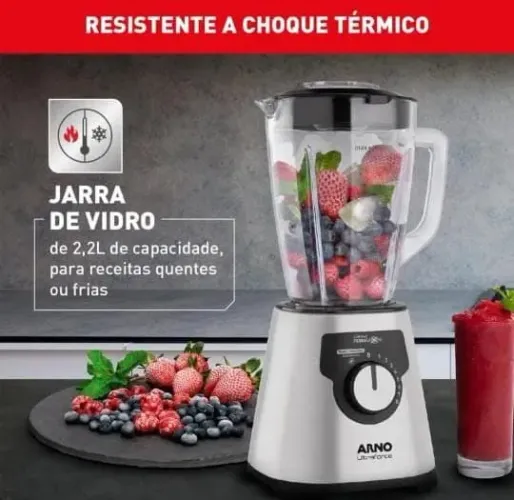 LIQUIDIFICADOR ULTRAFORCE POWER PRÓ INOX JARRA DE VIDRO INOX 