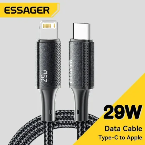 Cabo iPhone Turbo 29W PD Essager USB-C Lightning