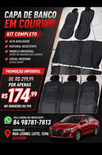 Capa de banco impermeável courvin