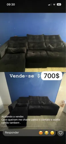 Sofá retrátil 3 lugares