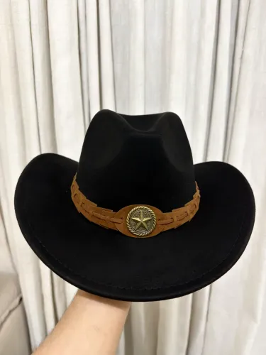 Chapéu country cowboy vaqueiro aba larga modelo 2026