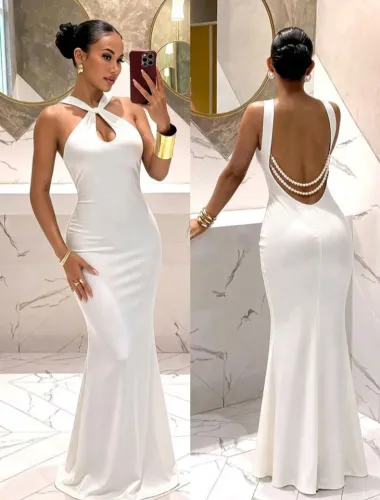 Vestido costa aberta