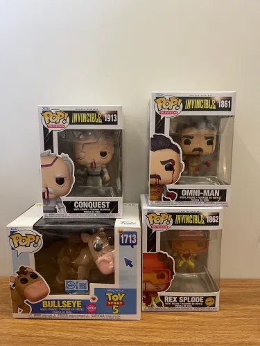 Funko Pop! Omni-Man / Conquest / Rex Splode / Bullseye