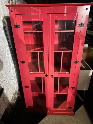 CRISTALEIRA VERMELHO EM MDF