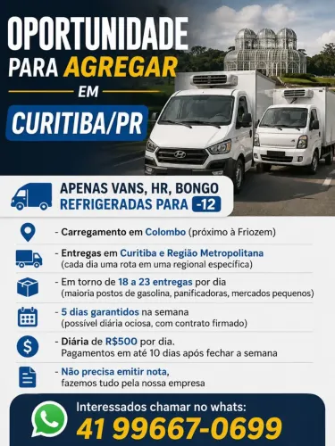 ESTAMOS AGREGANDO VANS/HR/BONGO REFRIGERADAS PARA -12.