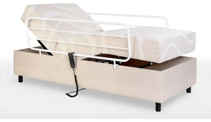 Cama Hospitalar Motorizada Elétrica C/Colchão Grades Idoso,grades removíveis e motorizada 