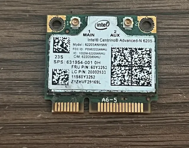 Placa Wi-Fi Dual Band Intel Centrino Advanced-N 6205 