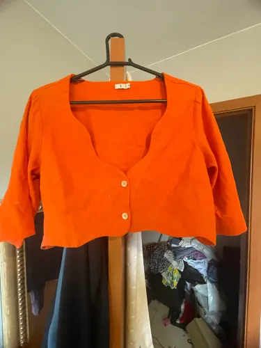 cropped laranja M feminino