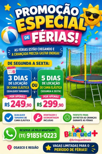 PROMOÇÃO LOCAÇÃO DE BRINQUEDOS
