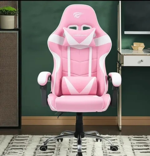 Cadeira Gamer Havit - Gc933 Ultimate - Rosa(pink) E Branca