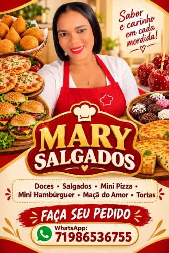 salgados doces maçã do amor e muito mais
