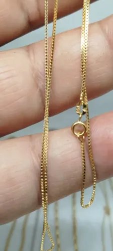colar feminino ouro 18k - 42 cm