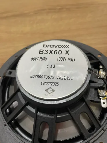 Alto Falante Bravox 6 Polegadas 50w B3x60x - 100w Rms No Par Preto/prata