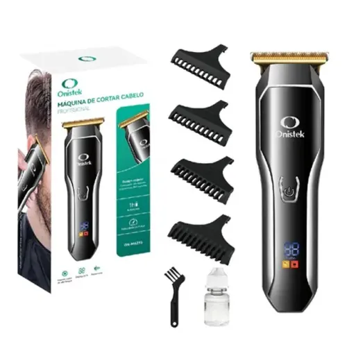 Máquina Cortar Cabelo Onistek ON-MA015 Cabelo/Barba/Pelo Com Display Digital - WZetta
